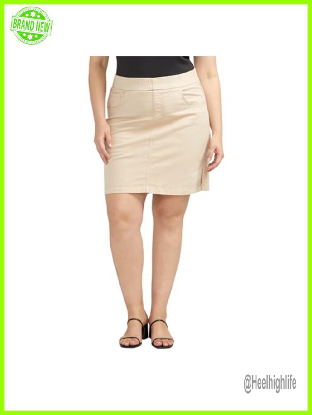 On-the-Go Mid Rise Pull-On Skort with 5-Pocket Styling